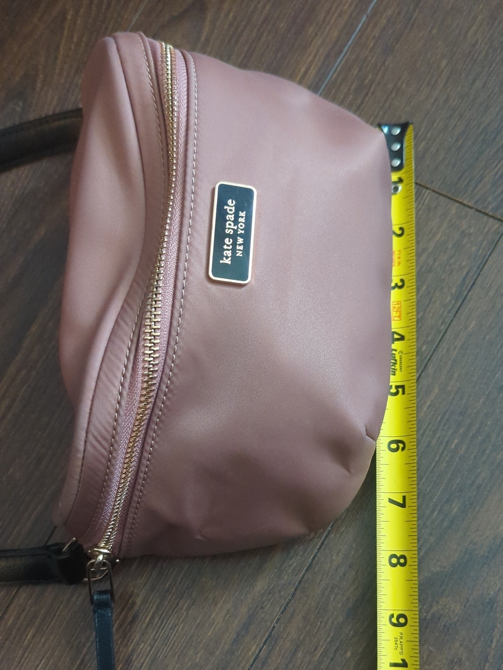 kate spade Dusty Mauve Mini Belt Bag with Black Strap - Picture 9 of 12